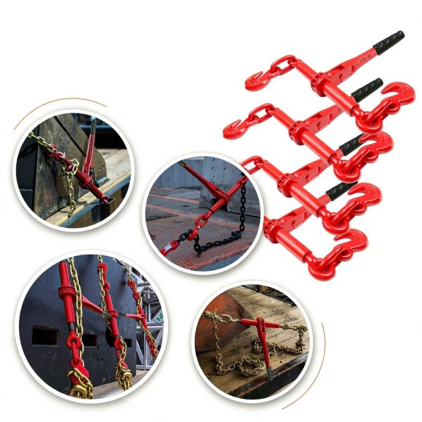 YATOINTO Ratchet Chain Binder Red Manual 9200lb Capacity-6