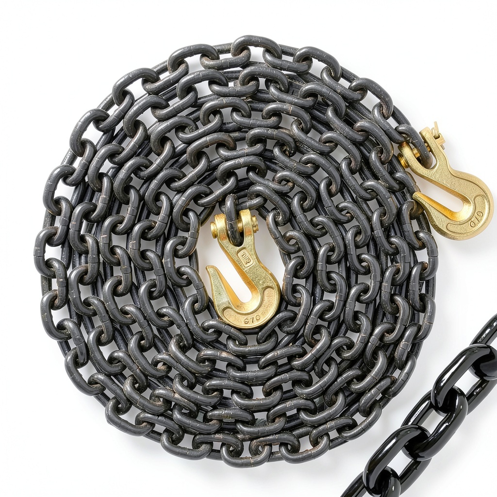 SENKEYFE G80 load binder chain in use on a trailer