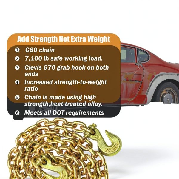 FITHOIST Grade 80 Transport Chain Yellow Zinc Load Binder-3