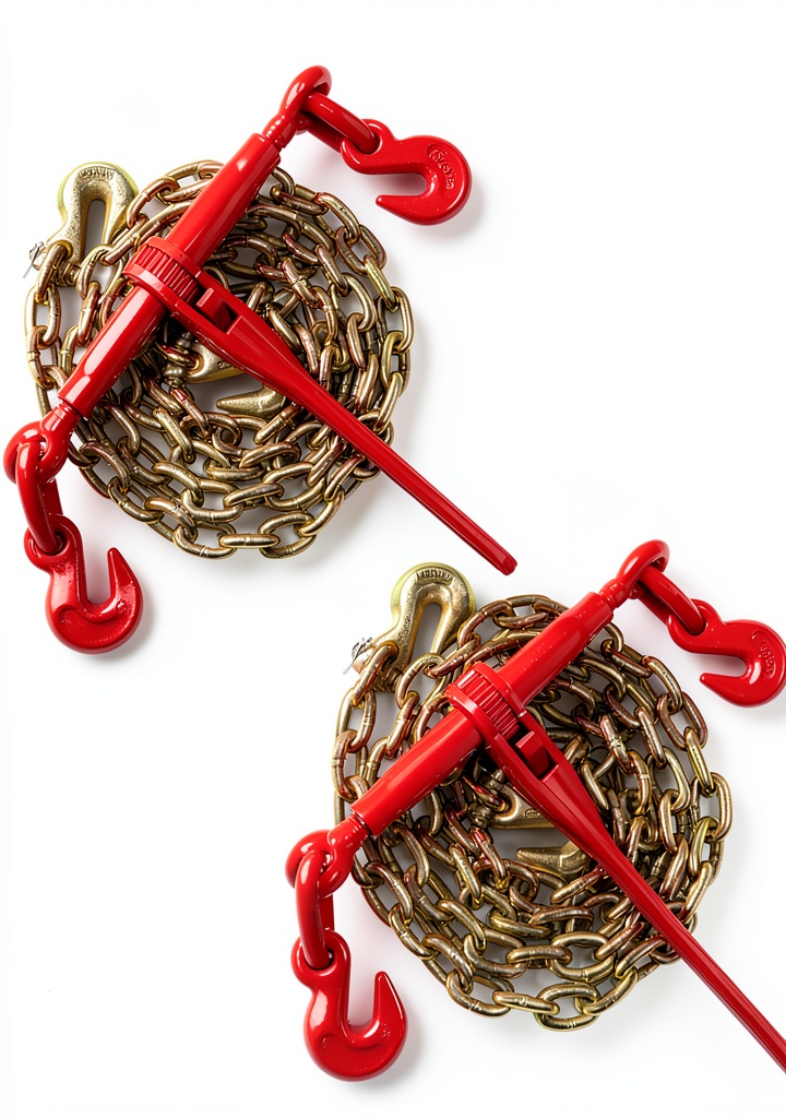 Htata Prep chain binder kit in use on a flatbed trailer