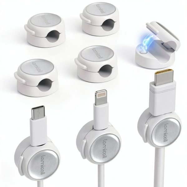 Magnetic Cable Clips Lamicall Organizer Clear-0