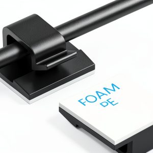 30 Pcs Small Black Adhesive Cable Clips for Cord Management Under Desk Nightstand Phone PC Charger Plug Speaker TV Cord Holder Keeper Hook Wall Wire Organizer Car Dash Cam Ethernet Christmas Light-0