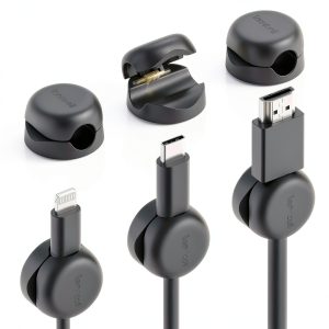 Lamicall Cable Clips 6Pack Spring Cord Organizer Desk Wire Management-0