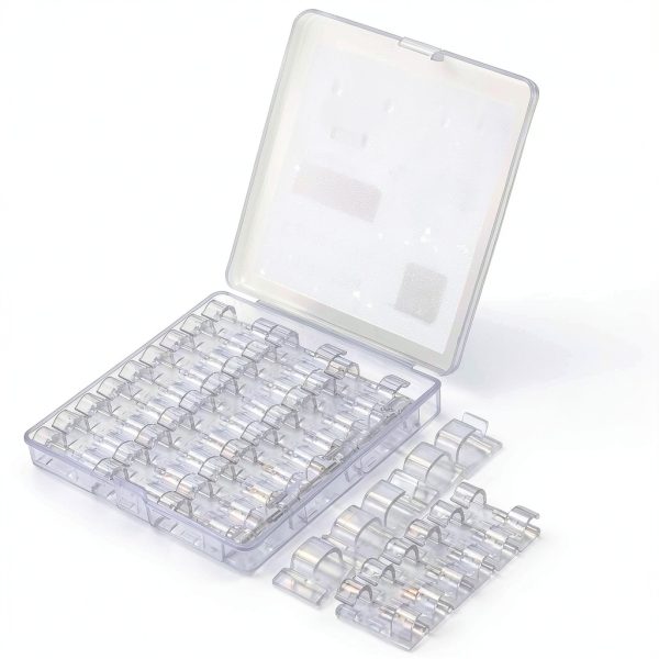 Adhesive Cable Clips Clear 40PCS M by TidyHelper Strong Wire Organizer-1