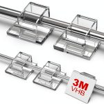 Outdoor Light Clips 100 PCS Clear Small & Large Adhesive Cable Clips-0