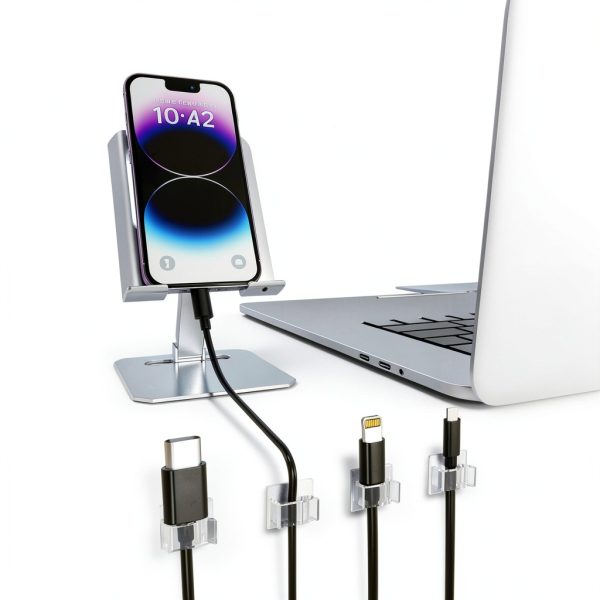 100PCS Cable Clips, Adhesive Wire Clips Strong Cord Clips Wire Holders, Cable Management Clips for Desk, Wall, Car, TV, Ethernet Cable (Clear, Small)-2